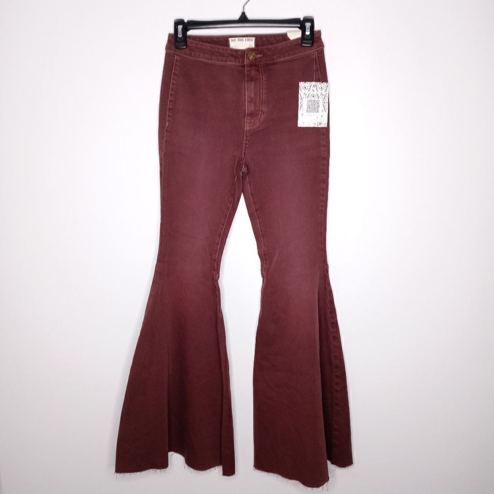 Free People Just Fliat On Flare spicy red jeans size 26